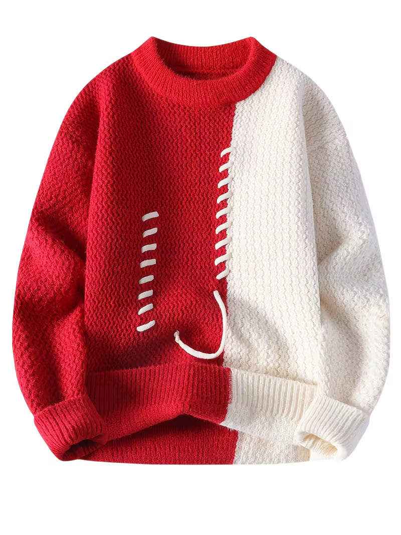 Rococity™ Men’s Classic Solid Knit Pullover — Timeless Warmth, Effortless Style