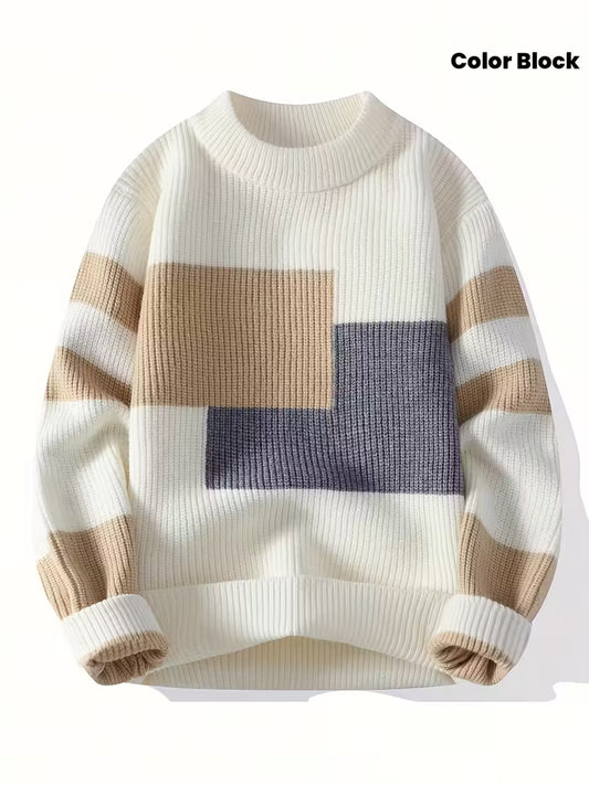 Rococity™ Men’s Winter Classic Pullover — Bold Warmth, Effortless Elegance